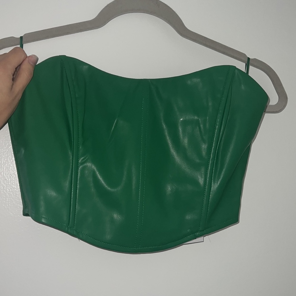 Faux leather corset top - Picture 3 of 5